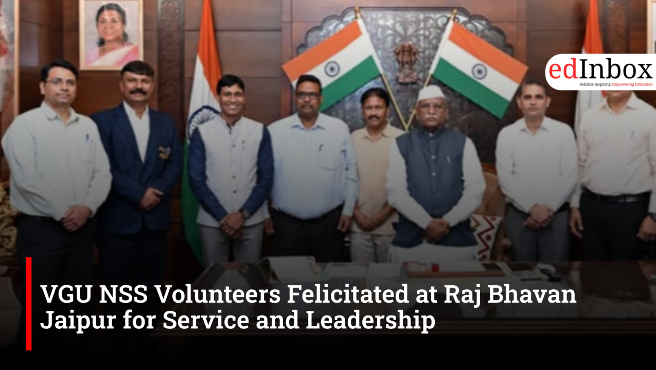 VGU NSS Volunteers Felicitated at Raj Bhavan Jaipur for Service and Leadership