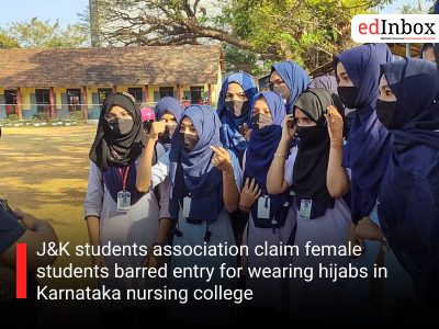 J&K students association claim female students barred entry for wearing hijabs in Karnataka nursing college