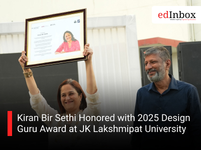 Kiran Bir Sethi Honored with 2025 Design Guru Award at JK Lakshmipat University