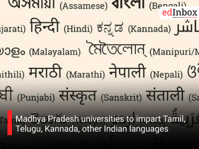 Madhya Pradesh universities to impart Tamil, Telugu, Kannada, other Indian languages