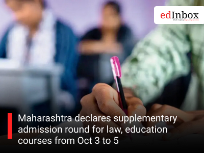 Maharashtra declares supplementary admission round for law, education courses from Oct 3 to 5