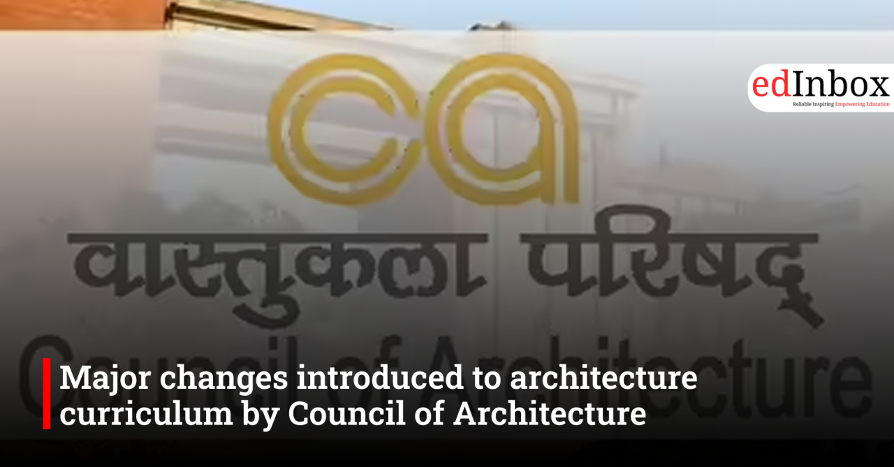 Major changes introduced to architecture curriculum by Council of Architecture