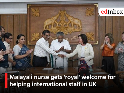 Malayali nurse gets 'royal' welcome for helping international staff in UK
