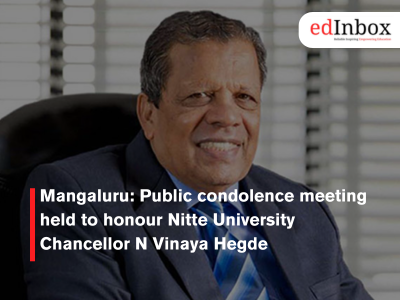Mangaluru: Public condolence meeting held to honour Nitte University Chancellor N Vinaya Hegde