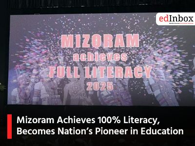Mizoram Achieves 100% Literacy, Becomes Nation’s Pioneer in Education