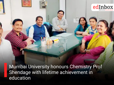 Mumbai University honours Chemistry Prof Shendage with lifetime achievement in education