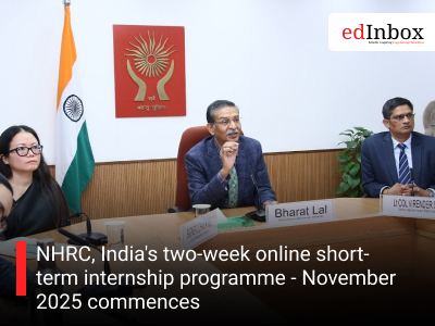 NHRC, India's two-week online short-term internship programme - November 2025 commences