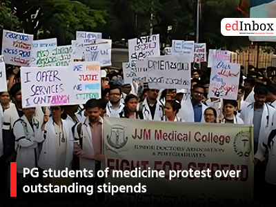 PG students of medicine protest over outstanding stipends