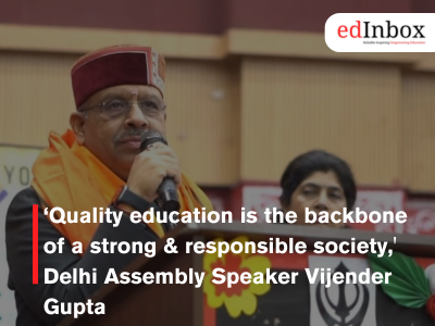 ‘Quality education is the backbone of a strong & responsible society,' Delhi Assembly Speaker Vijender Gupta
