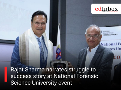 Rajat Sharma narrates struggle to success story at National Forensic Science University event
