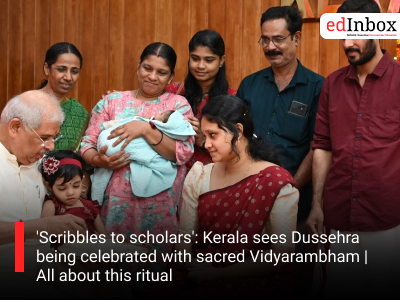 'Scribbles to scholars': Kerala sees Dussehra being celebrated with sacred Vidyarambham | All about this ritual