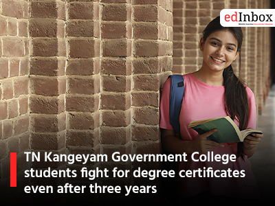 TN Kangeyam Government College students fight for degree certificates even after three years