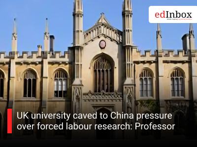 UK university caved to China pressure over forced labour research: Professor