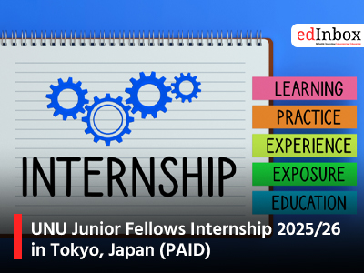 UNU Junior Fellows Internship 2025/26 in Tokyo, Japan (PAID)