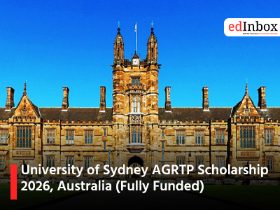 University of Sydney AGRTP Scholarship 2026, Australia (Fully Funded)