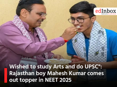 Wished to study Arts and do UPSC": Rajasthan boy Mahesh Kumar comes out topper in NEET 2025