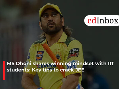 MS Dhoni shares winning mindset with IIT students: Key tips to crack JEE