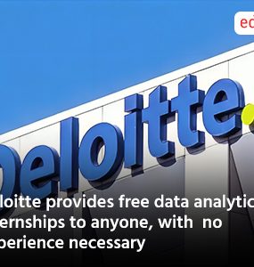 Deloitte provides free data analytics internships to anyone, with no experience necessary