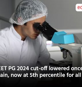 NEET PG 2024 cut-off lowered once again, now at 5th percentile for all