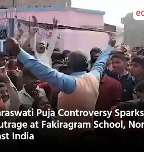 Saraswati Puja Controversy Sparks Outrage at Fakiragram School, North East India