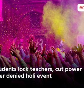 Students lock teachers, cut power over denied holi event