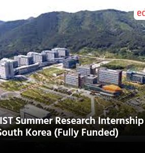 DGIST Summer Research Internship 2025 in South Korea (Fully Funded)