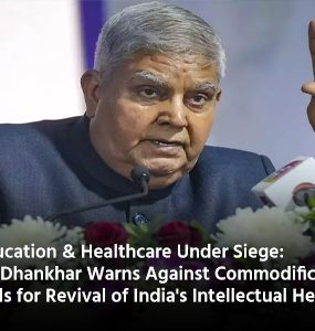 Education & Healthcare Under Siege: VP Dhankhar Warns Against Commodification, Calls for Revival of India's Intellectual Heritage