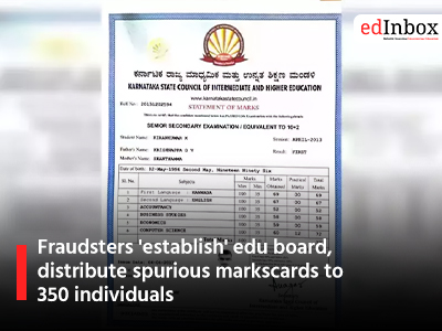Fraudsters 'establish' edu board, distribute spurious markscards to 350 individuals