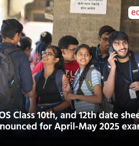 NIOS Class 10th, and 12th date sheets announced for April-May 2025 exams
