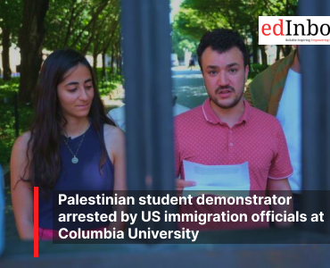 Palestinian student demonstrator arrested by US immigration officials at Columbia University