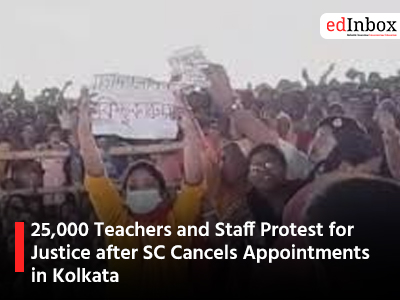25,000 Teachers and Staff Protest for Justice after SC Cancels Appointments in Kolkata