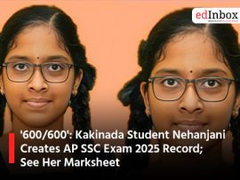 '600/600': Kakinada Student Nehanjani Creates AP SSC Exam 2025 Record; See Her Marksheet