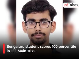 Bengaluru student scores 100 percentile in JEE Main 2025