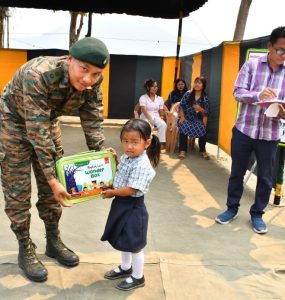 Indian Army hands over books to displaced children in Churachandpur