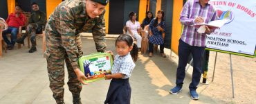 Indian Army hands over books to displaced children in Churachandpur