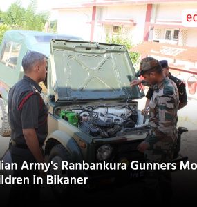 Indian Army's Ranbankura Gunners Motivate Children in Bikaner