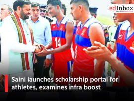Saini launches scholarship portal for athletes, examines infra boost