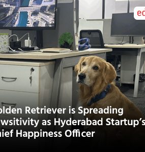 Golden Retriever is Spreading Pawsitivity as Hyderabad Startup’s Chief Happiness Officer