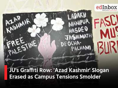 JU's Graffiti Row: 'Azad Kashmir' Slogan Erased as Campus Tensions Smolder