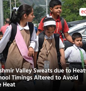Kashmir Valley Sweats due to Heatwave, School Timings Altered to Avoid the Heat