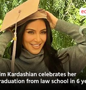 Kim Kardashian celebrates her graduation from law school in 6 years