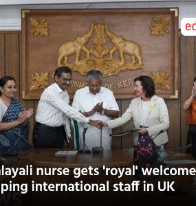 Malayali nurse gets 'royal' welcome for helping international staff in UK