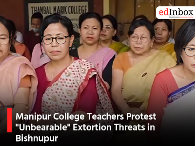 Manipur College Teachers Protest "Unbearable" Extortion Threats in Bishnupur