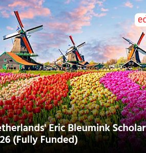 Netherlands' Eric Bleumink Scholarship 2026 (Fully Funded)
