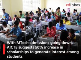 With MTech admissions going down, AICTE suggests 50% increase in scholarships to generate interest among students