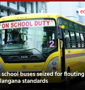 60 school buses seized for flouting Telangana standards