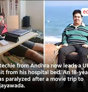 A techie from Andhra now leads a UK unit from his hospital bed. An 18-year-old was paralyzed after a movie trip to Vijayawada.