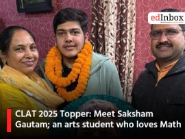CLAT 2025 Topper: Meet Saksham Gautam; an arts student who loves Math