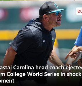 Coastal Carolina head coach ejected from College World Series in shocking moment