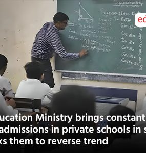 Education Ministry brings constant rise in admissions in private schools in states, asks them to reverse trend